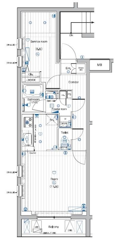 4階の間取り図