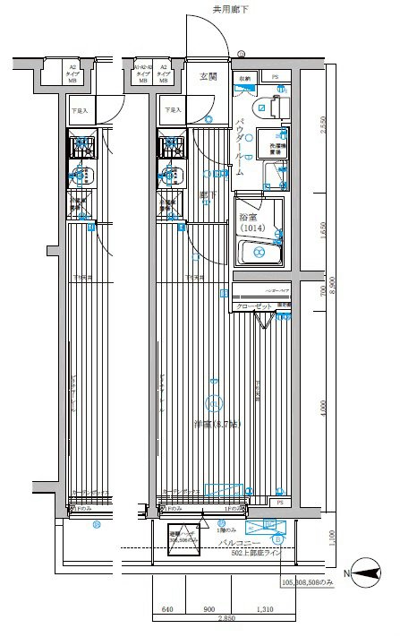 2階の間取り図