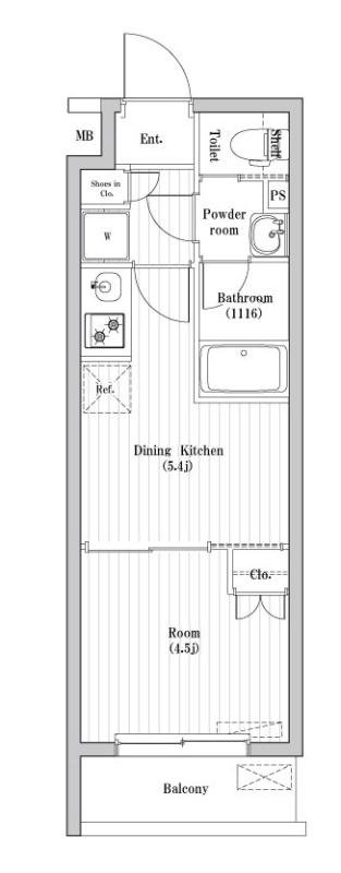 4階の間取り図