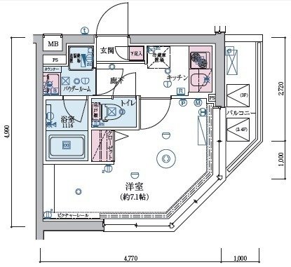 4階の間取り図