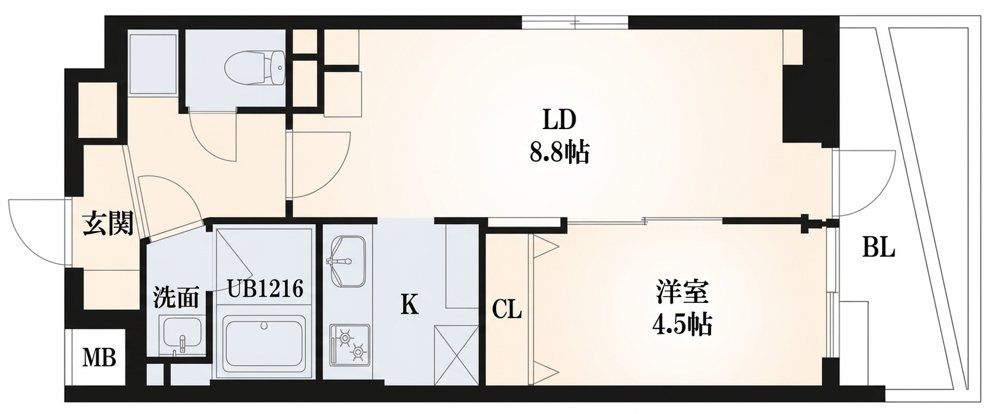 2階の間取り図