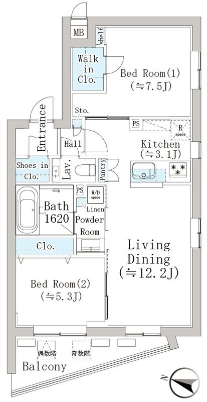 4階の間取り図
