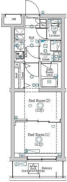 1階の間取り図