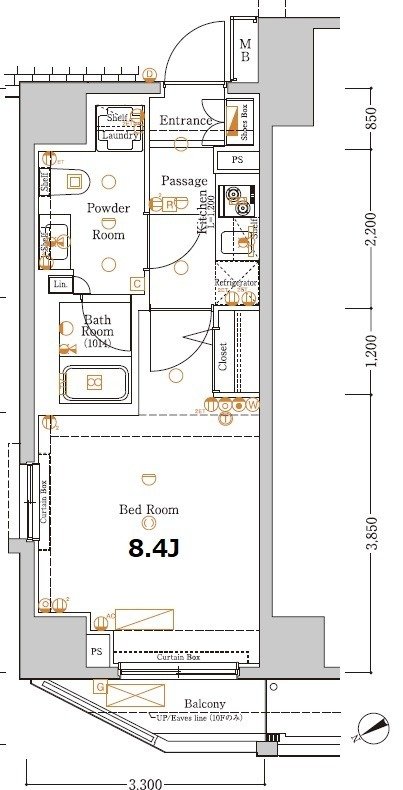 4階の間取り図