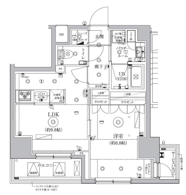 6階の間取り図