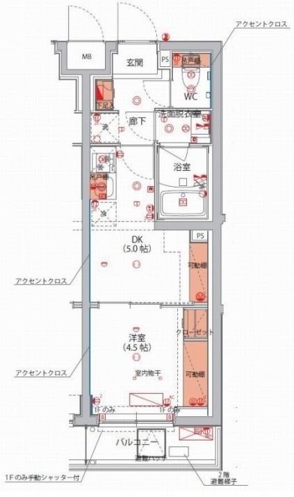 2階の間取り図