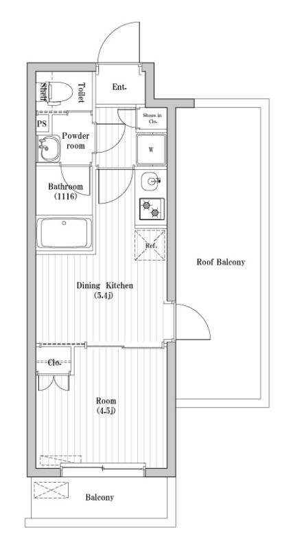 4階の間取り図