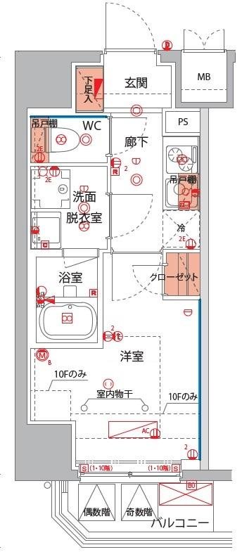 4階の間取り図