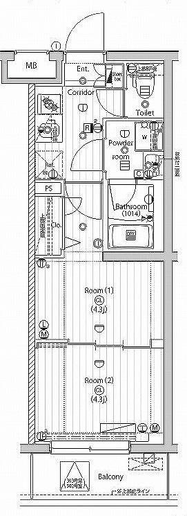 4階の間取り図
