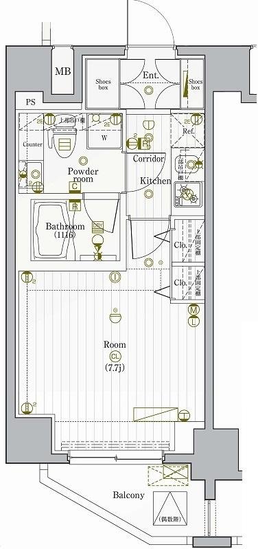 13階の間取り図