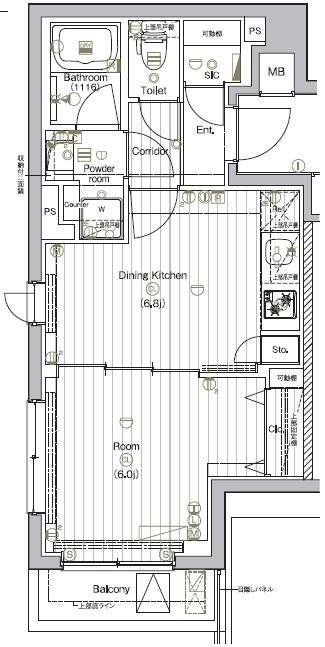 4階の間取り図
