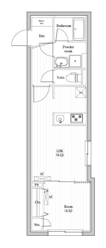 1階の間取り図