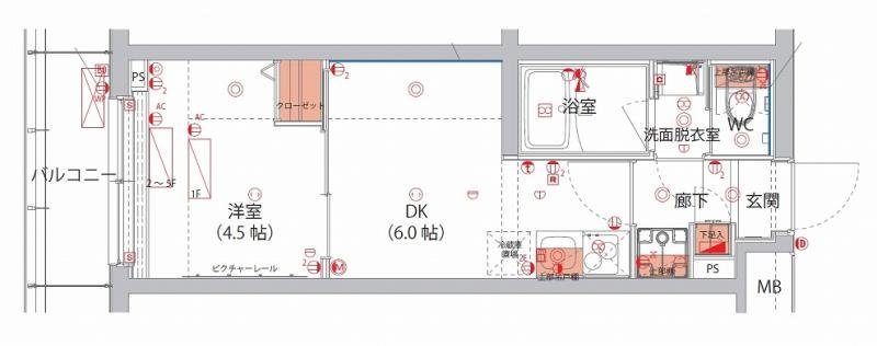 1階の間取り図