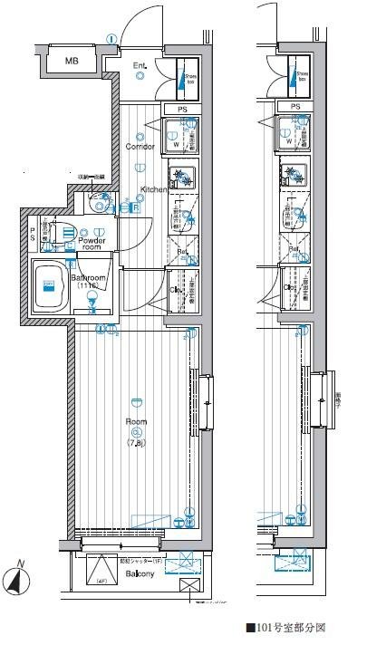 1階の間取り図
