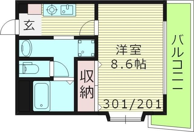 201、301号のみＬバル、出窓
