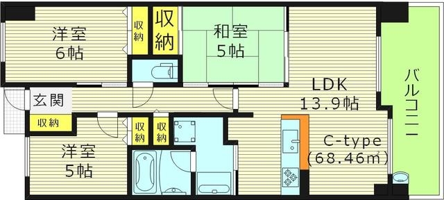 6階の間取り図