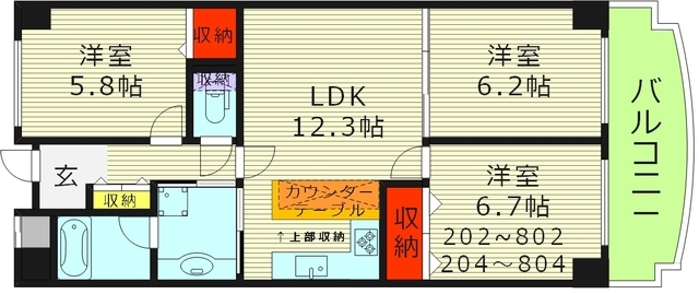4階の間取り図