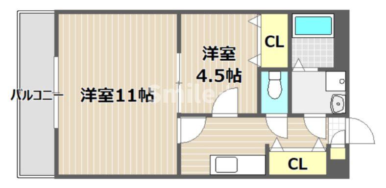 ＊4.5帖の部屋に窓があります＊
