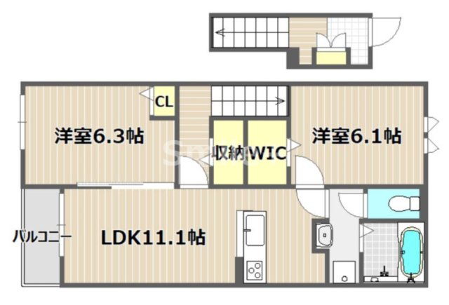 2階の間取り図