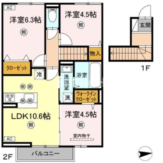 2階の間取り図