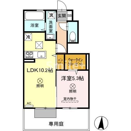 1階の間取り図
