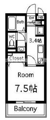 2階の間取り図