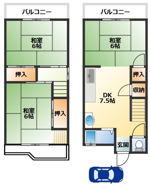 -階の間取り図
