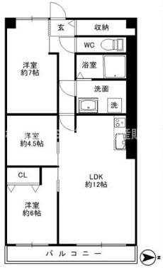 2階の間取り図