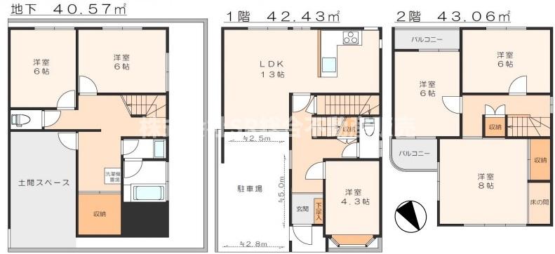 -階の間取り図