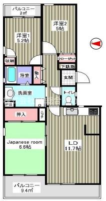 2階の間取り図