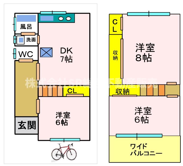 -階の間取り図