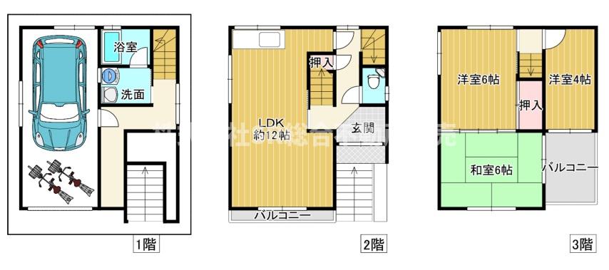 -階の間取り図