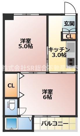 2階の間取り図