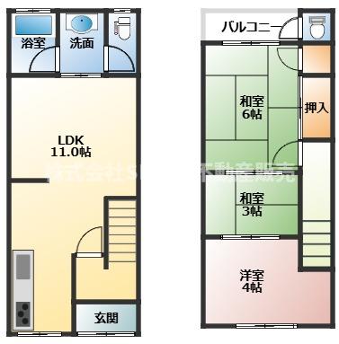 -階の間取り図