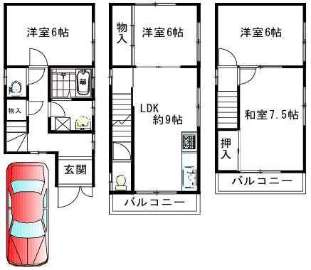 -階の間取り図