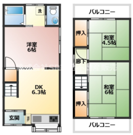 振分けタイプの間取りです！