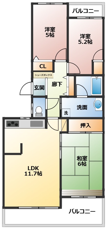 3階の間取り図