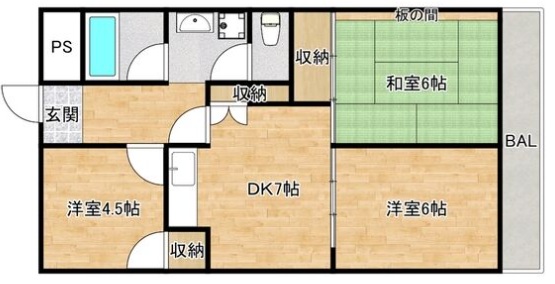 4階の間取り図