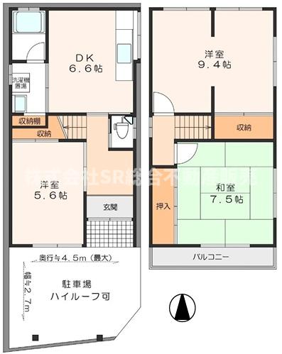 -階の間取り図