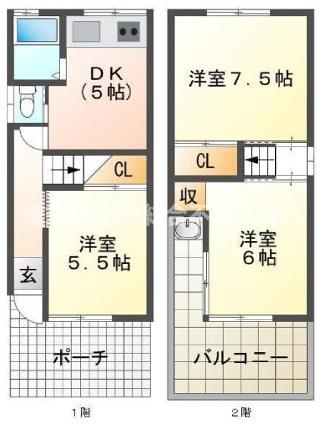-階の間取り図
