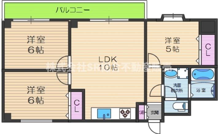 広々3LDKで使いやすい間取りですよね♪