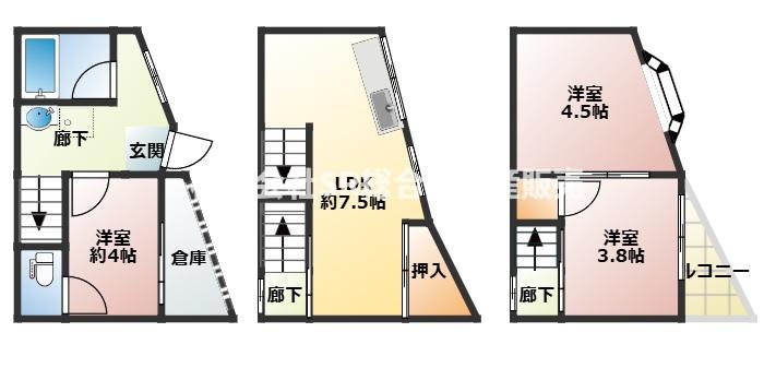 特殊な形をしていますが、室内入ってみると不便ではないです！