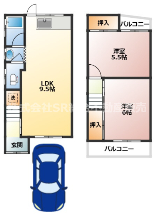 -階の間取り図