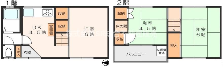 -階の間取り図