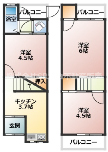 全室洋室の使いやすい間取りでファミリー様にオススメです♪