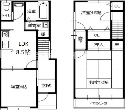 -階の間取り図