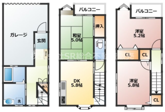 -階の間取り図