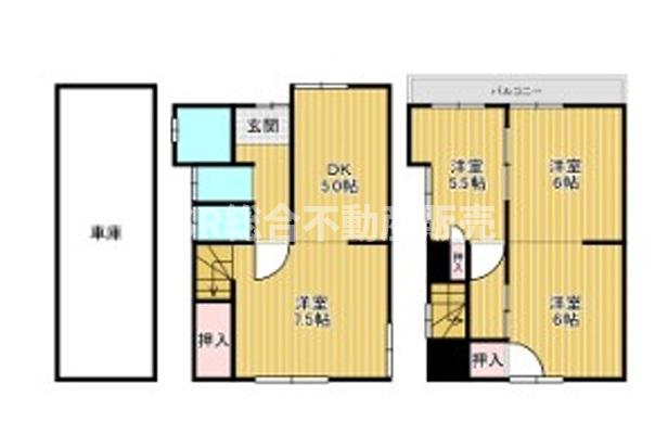 -階の間取り図