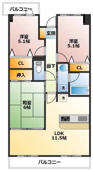 3階の間取り図