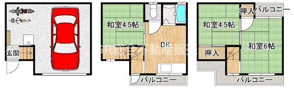-階の間取り図